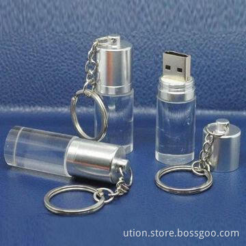 Elegant Crystal Stick Laser Logo USB Flash Drive in 2-32GB